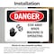 Signmission Stay Away When Machine Is Operating Danger Sign, Vinyl Decal, 10in W x 7in L, 2PK OS-2PACK-DS-D-710-L-1700 - alternate 3